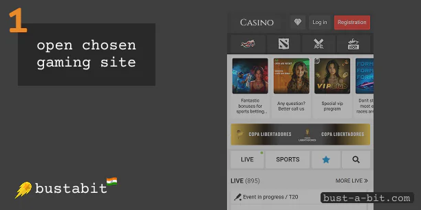 To download Bustabit for Android, open selected casino site
