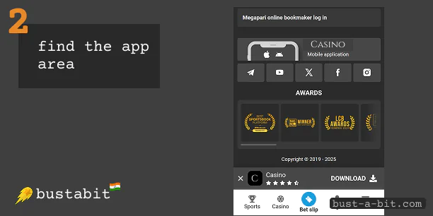 Find the link to download android app of the casino - Bustabit