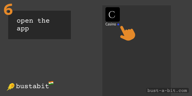Click on the app's icon on the desktop to start playing Bustabit