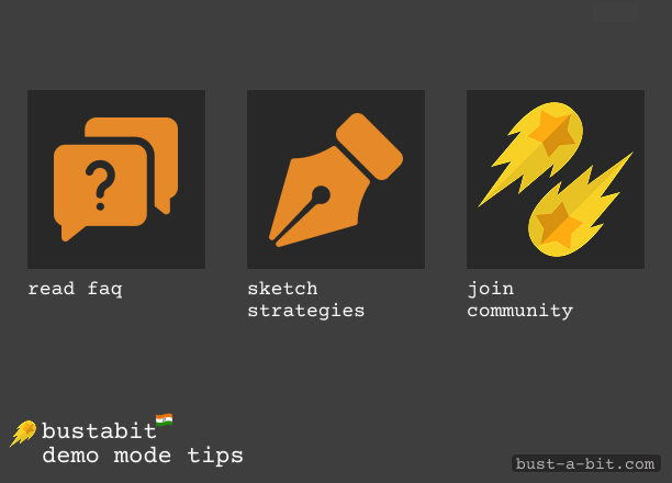 Tips of demo mode - Bustabit India