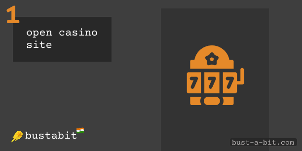 Select the casino and open the website to start playing Bustabit on iOS