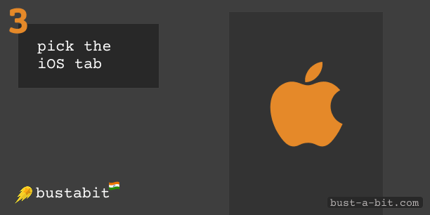 Pick the iOS Tab or Button - Bustabit for iPhone