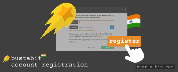 How to register at Bustabit Casino India