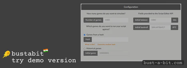 How to try play Bustabit in Demo