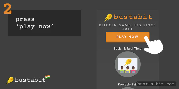 Press 'Play now' button - Bustabit Registration